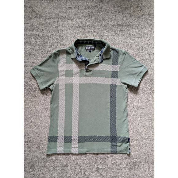 Barbour Other - Barbour Men's Blaine Tartan Cotton Piqué Polo Green - Medium